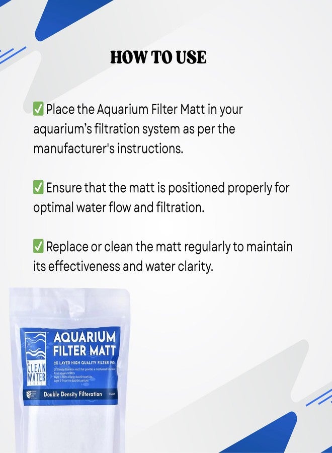 حصيرة ترشيح أحواض السمك من سلسلة المياه النظيفة | وسادة ترشيح بطبقتين (شبكة نايلون صالحة للطعام) - Image 4